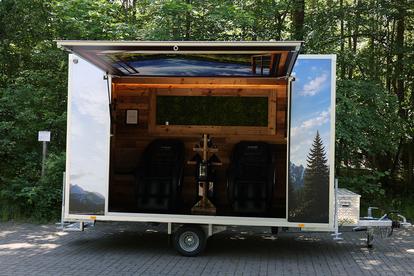 Öffnung Aussenklappe der Retreat Box