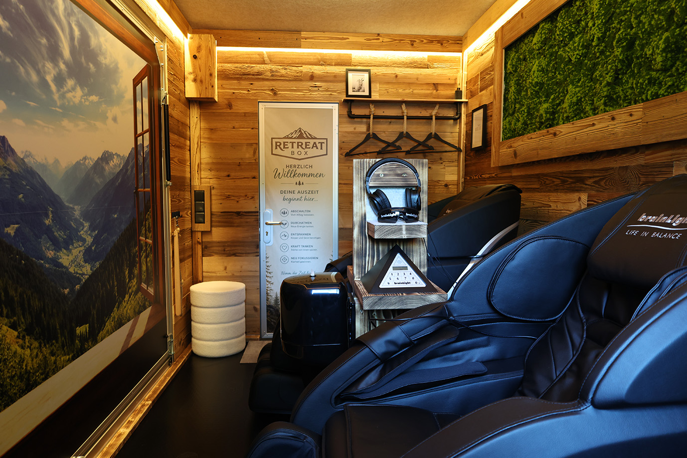 Die Retreat Box Beim Ausbau der Retreat Box wurden Naturmaterialien genutz