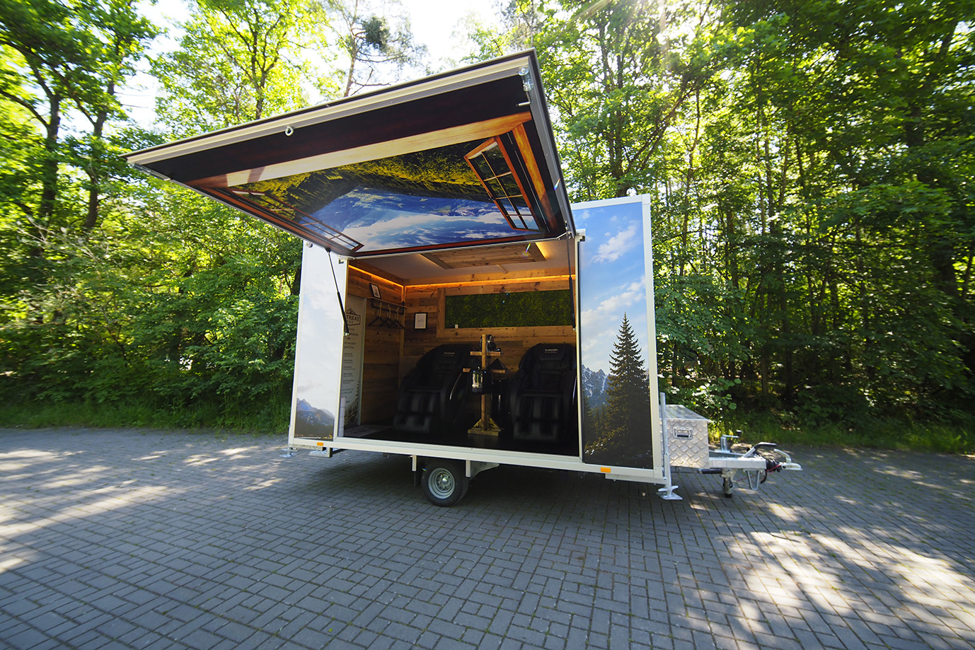 Klappe Aussenbereich der Retreat Box