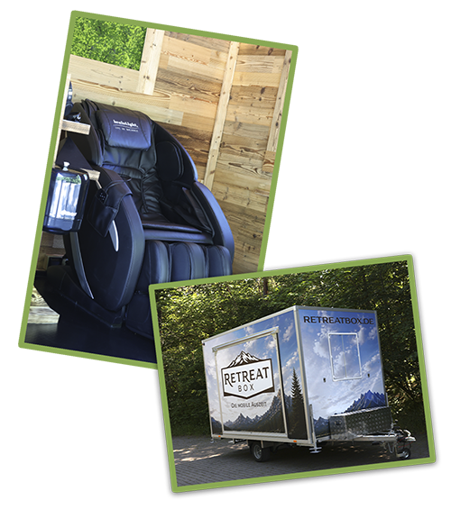 Collage Foto Collage der Retreat Box